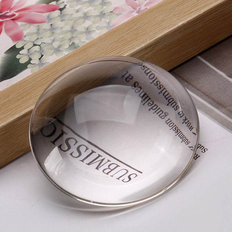 Dophee Glass Cabochons Dome Tiles, 20PCS 40mm, Thickness 8.5mm, Clear Round Flat Back Dome Cabochons Set for DIY Craft Photo Charms, Cameo Pendants, Rings, Necklace and Jewelry Making - Image 3